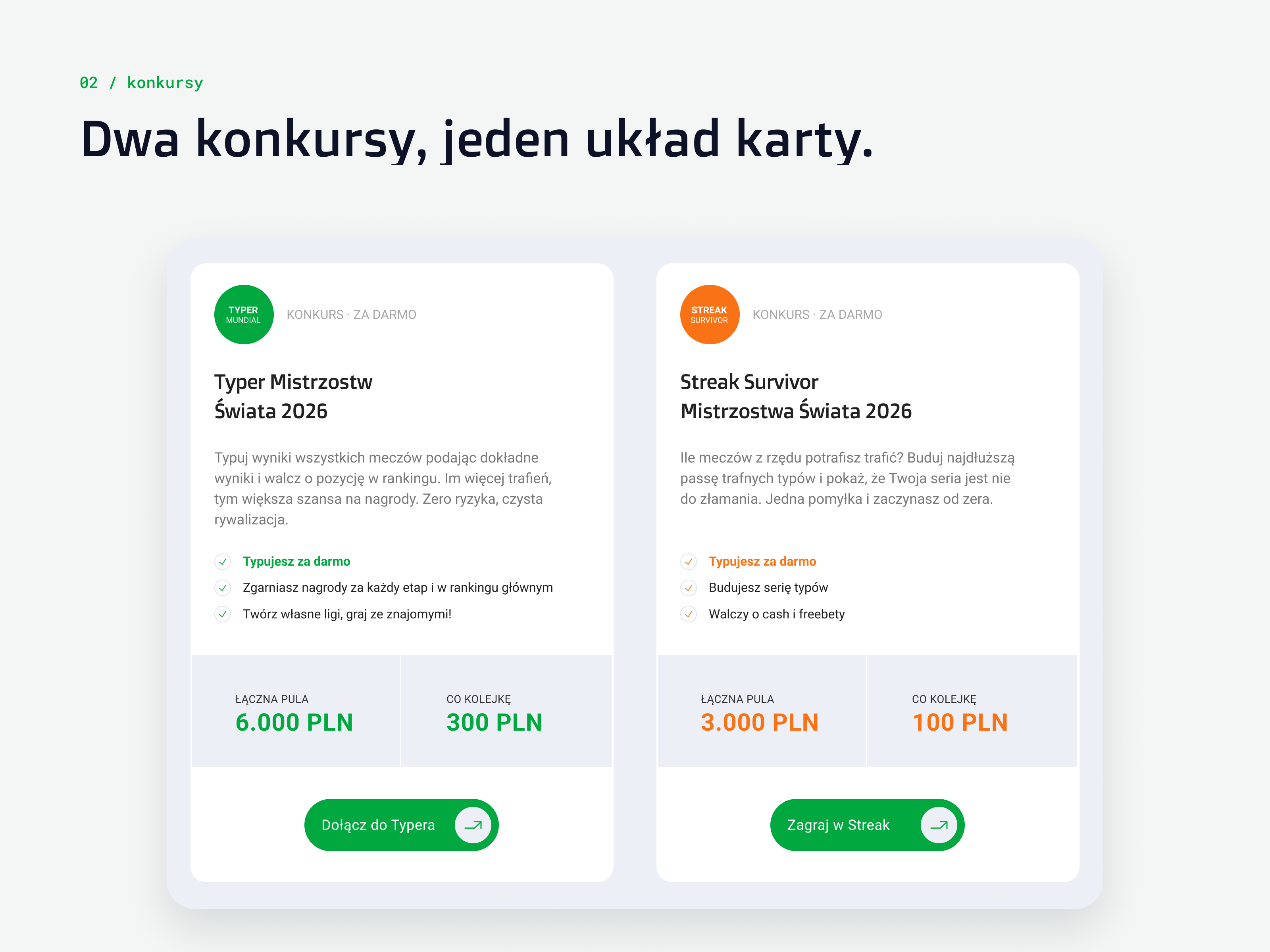 Dwa konkursy, jeden układ karty