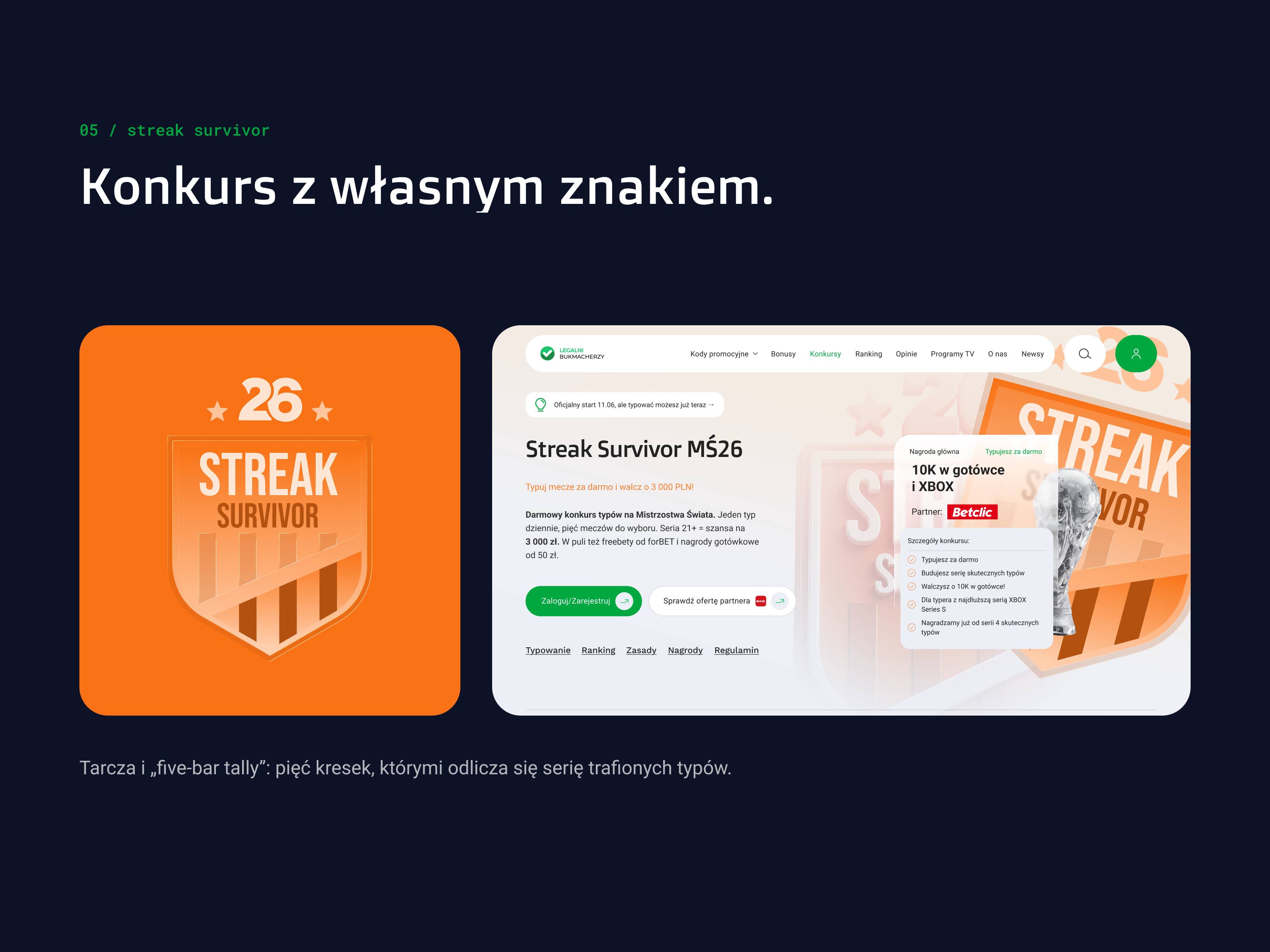 Streak Survivor - konkurs z własnym znakiem
