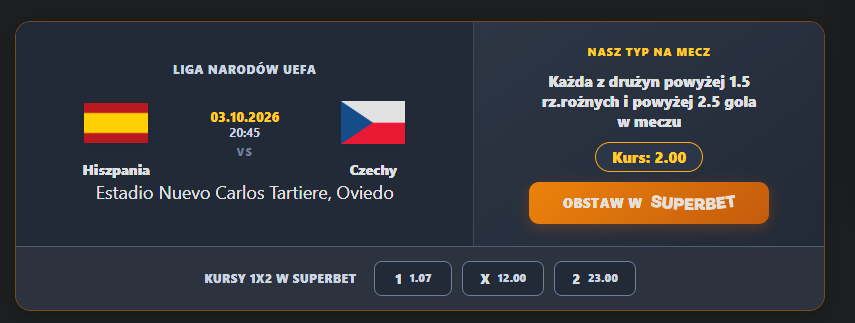 Widget Hiszpania - Czechy, dark