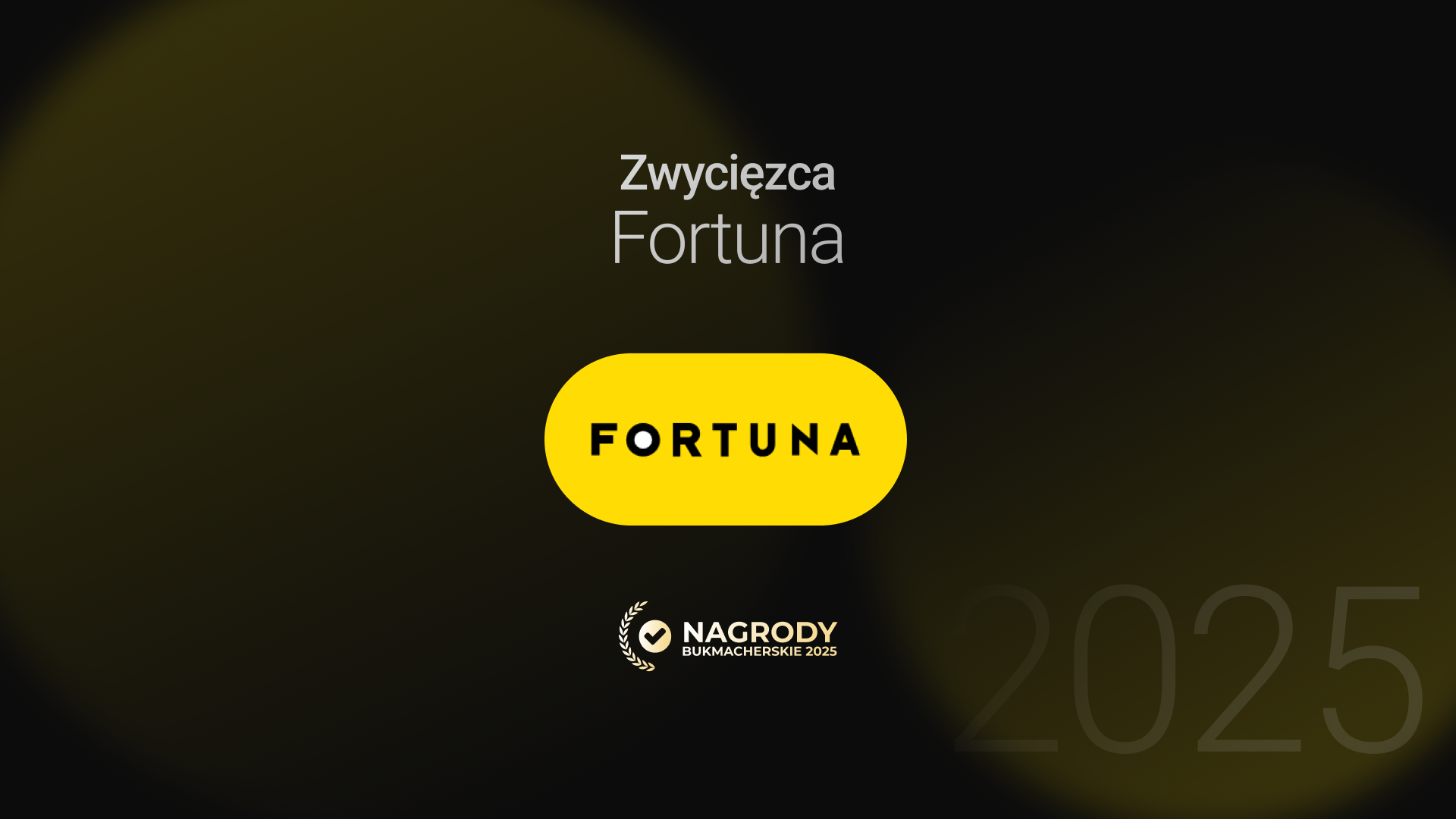 Ekran przygotowany do wyświetlenia podczas gali